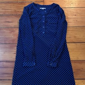 The Gap Blue with Black polkadots, extra small tunic dress